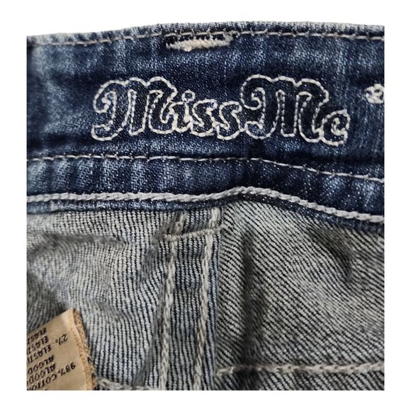 Miss Me Skinny Jeans Embellished Flap Pockets Size 28 - Picture 8 of 14